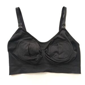 Black Women's Handfree Maternity Pumping Bra
